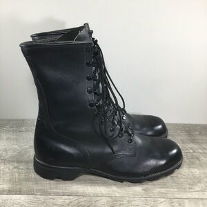 Vintage 80s Combat Mens Work Punk Grunge Leather Motorcycle Biker Boots Size 12